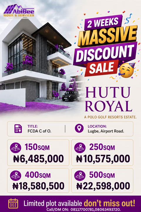 GOOD NEWS!! Hutu Royal is having a 2 weeks massive discount  and it yet another opportunity for you...