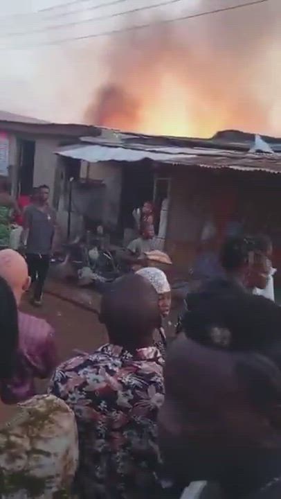 Fire has razed foam manufacturing company in Ikotun, Lagos State