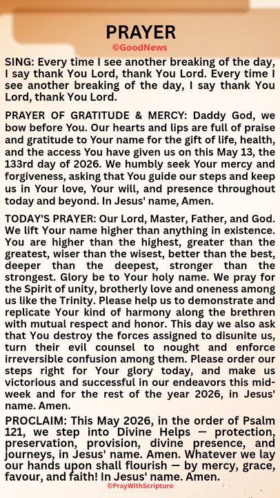 #PrayWithScriptureTodaysPrayer
TODAY'S PRAYER: Our Lord, Master, Father, and God. We lift Your name...
