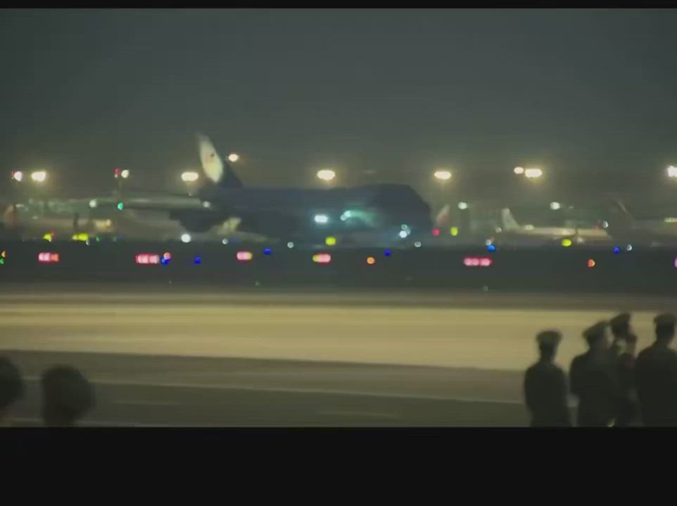 USA 🇺🇸 President Donald  
Trump lands in China 🇨🇳
