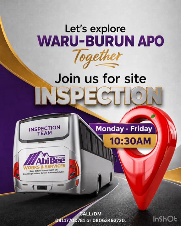 We have made Transportation easier. You can join us for inspection at Waru-Burun Apo from Mondays to...