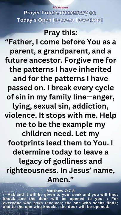 #Prayer from Commentary on Today's Open Heavens Devotional by Pastor E A Adeboye

1 John 5:14-15 Voi...