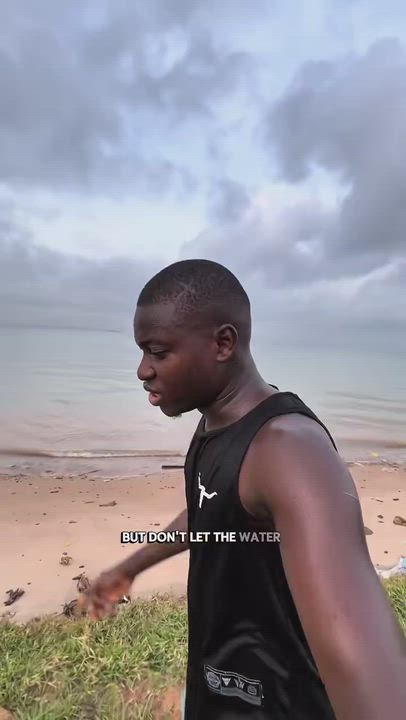 “We have a beach in Ikorodu, but don’t let the water touch you” 

~ Man shows off the beach in Ikoro...