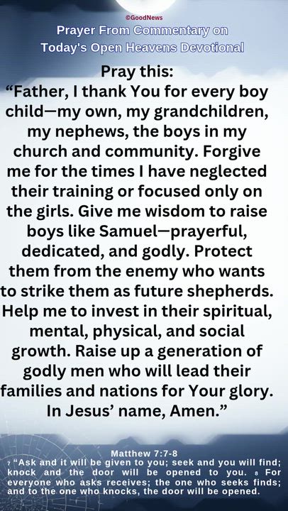 #Prayer from Commentary on Today's Open Heavens Devotional by Pastor E A Adeboye

1 John 5:14-15 Voi...