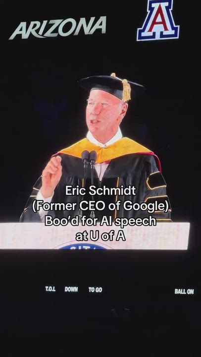 #Google Ex-CEO Eric Schmidt was repeatedly booed by the University of Arizona students whenever he m...