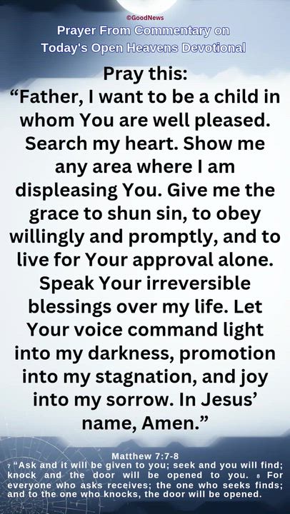 #Prayer from Commentary on Today's Open Heavens Devotional by Pastor E A Adeboye

1 John 5:14-15 Voi...