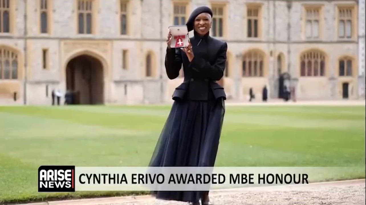 British-Nigerian actress and singer Cynthia Erivo has officially been appointed a Member of the Orde...