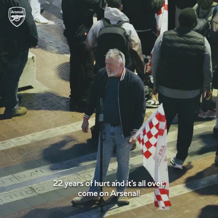 Arsenal fans on celebratory mood