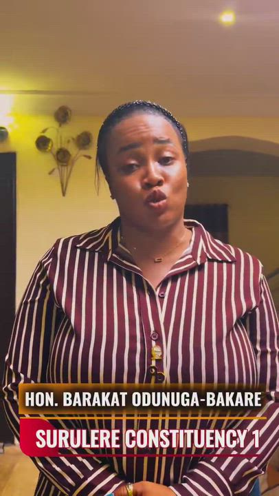 APC House of Assembly Surulere Constituency 1 winner, Barakat Odunuga-Bakare thanked her supporters...
