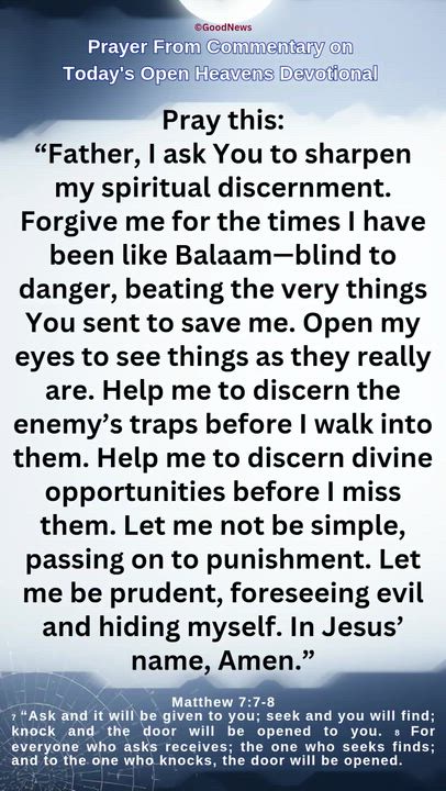 #Prayer from Commentary on Today's Open Heavens Devotional by Pastor E A Adeboye

1 John 5:14-15 Voi...