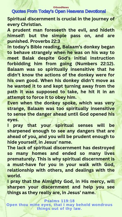 #QuoteFromTodaysOpenHeaven
Read through and follow the steps and action points. Be inspired, love Go...