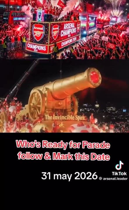 Is your ticket ready join us as Arsenal parade the premier league Trophy 🏆 around Islington United...