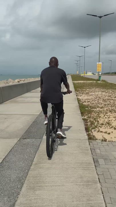 Enjoyed a sunny morning yesterday cycling along the Lagos coast line at Eko Atlantic City. Happiness...