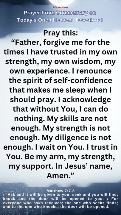 #Prayer from Commentary on Today's Open Heavens Devotional by Pastor E A Adeboye

1 John 5:14-15 Voi...