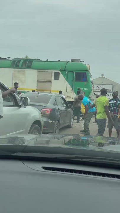 Lagos people cannot wait again for the train to pass? 

They almost lost their lives 

We all need t...