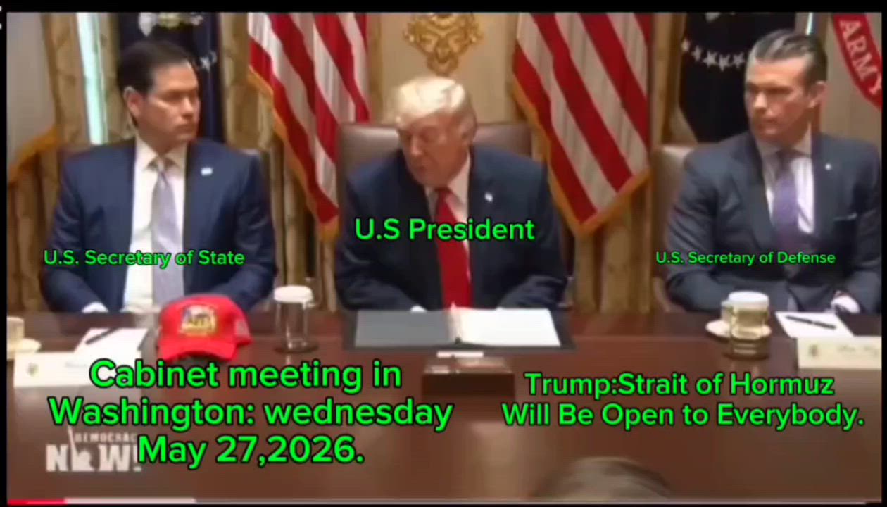 Trump:Strait of Hormuz Will Be Open to Everybody.