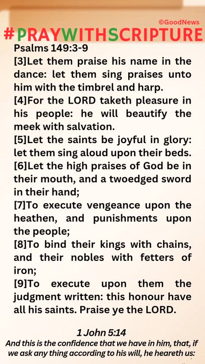 #PrayWithScriptureTodaysBibleReading 
Psalms 149:3-9
[3]Let them praise his name in the dance: let t...