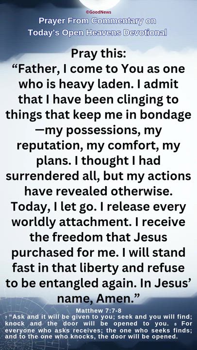 #Prayer from Commentary on Today's Open Heavens Devotional by Pastor E A Adeboye

1 John 5:14-15 Voi...