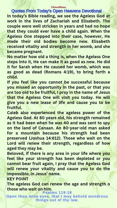 #QuoteFromTodaysOpenHeaven
Read through and follow the steps and action points. Be inspired, love Go...