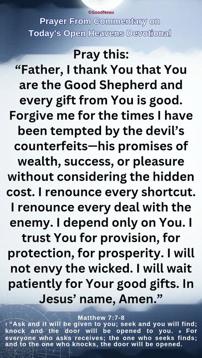 #Prayer from Commentary on Today's Open Heavens Devotional by Pastor E A Adeboye

1 John 5:14-15 Voi...