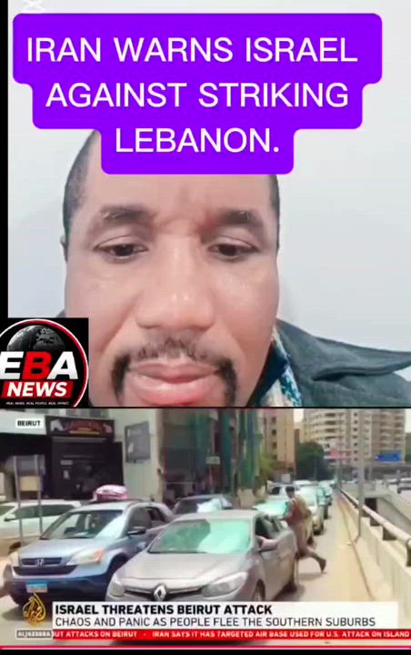 IRAN WARNS ISRAEL 
AGAINST STRIKING
LEBANON.