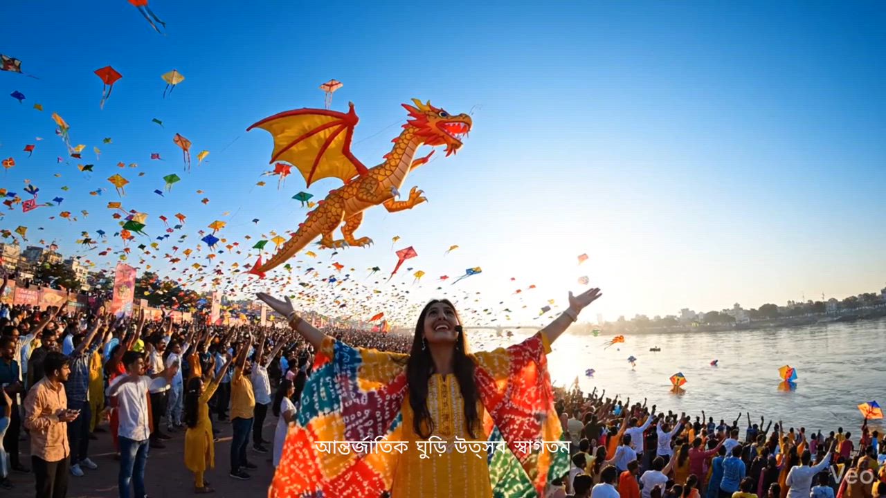 Here is a brief caption and some hashtags for your video:

Witness the sky come alive! 🪁 From its r...