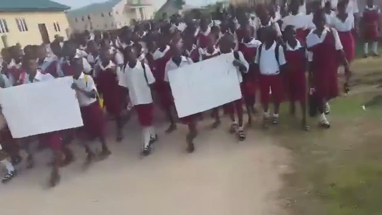 Bayelsa schools staged a solidarity march alongside the Nigeria Union of Teachers (NUT) and other pa...