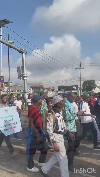 Nigeria Union of Teachers today held a solidarity rally in Ikeja, Lagos State, over the kidnapping o...