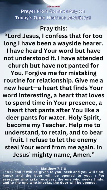 #Prayer from Commentary on Today's Open Heavens Devotional by Pastor E A Adeboye

1 John 5:14-15 Voi...