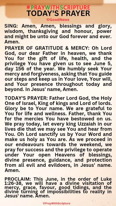 #PrayWithScriptureTodaysPrayer 
Father Lord God, the Holy One of Israel, King of kings and Lord of l...