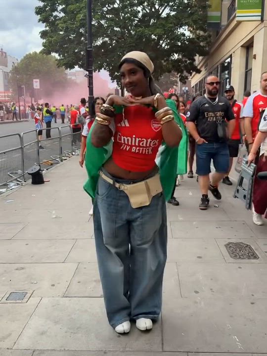 Nigerian Afrobeats star Tiwa Savage was spotted among the jubilant crowd in North London on May 31,...