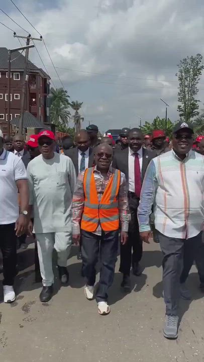 An overjoyed resident of Abia State went nked to show great excitement upon seeing governor Alex Ott...