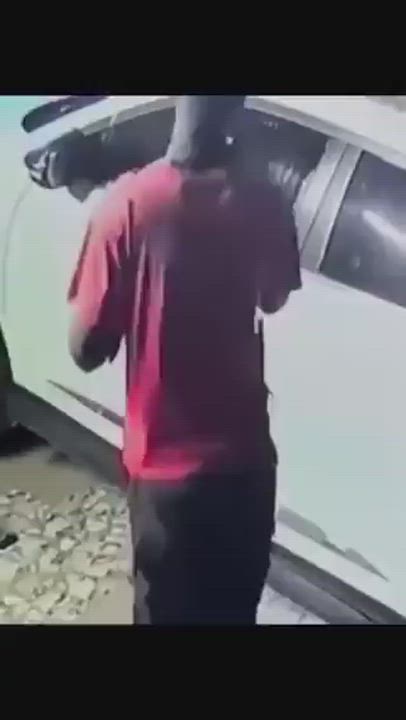 Caught on Camera: Young Man Smashes Car Window in Alleged Theft Attempt