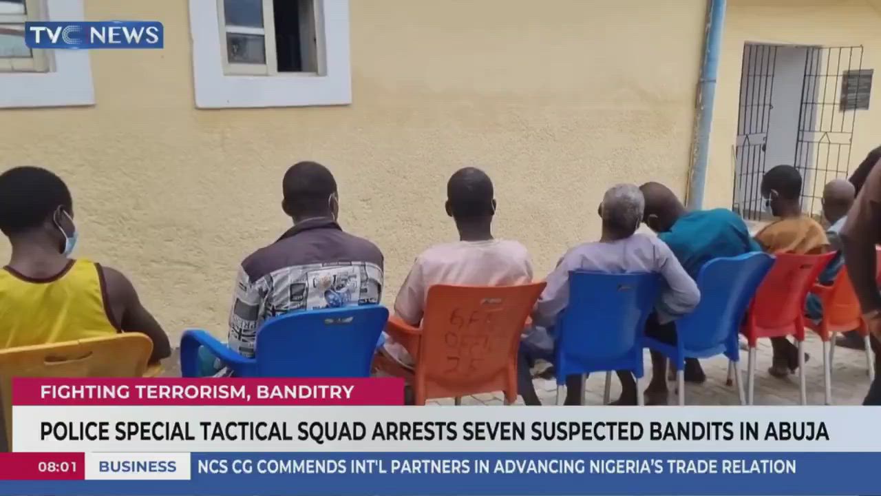 Nigeria Police Special Tactical Squad Arrests Seven Suspected Bandits In Abuja and recovers weapons