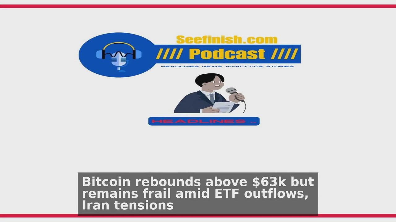 Top 10 Cryptocurrency headlines 🙄🚀 discussions:
1. Bitcoin rebounds above $63k but remains frail a...