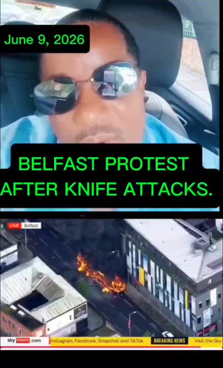 BELFAST PROTEST AFTER KNIFE ATTACKS.