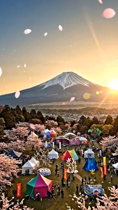 Here's a brief caption:

Experience the creativity and culture inspired by Japan's iconic Mount Fuji...