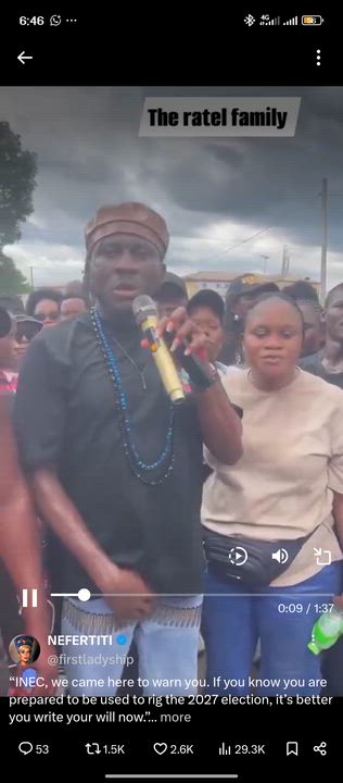 “INEC, we came here to warn you. If you know you are prepared to be used to rig the 2027 election, i...