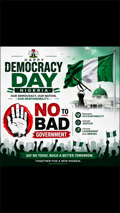 Happy Democracy Day
One people one voice one nation one Nigeria 
My the labour of our heros past nev...