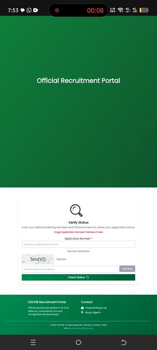 Check your CDCFIB Status from below link 👇 

https://recruitment.cdcfib.gov.ng/