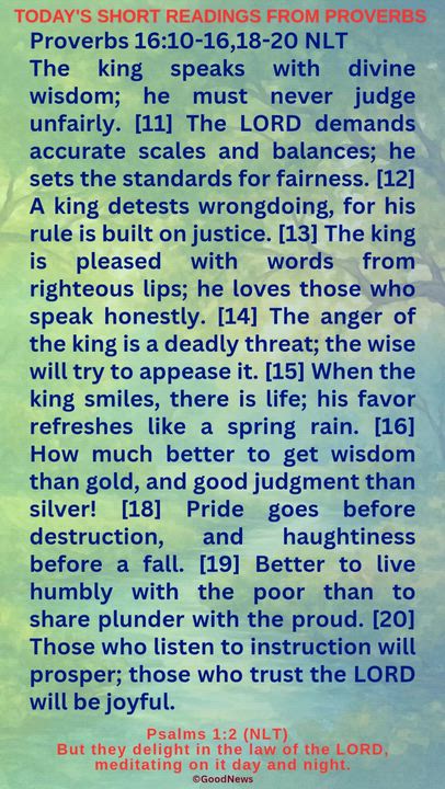 #DailyScriptureDelightsFromProverbs
Proverbs 4:7-9 TLB
Getting wisdom is the most important thing yo...