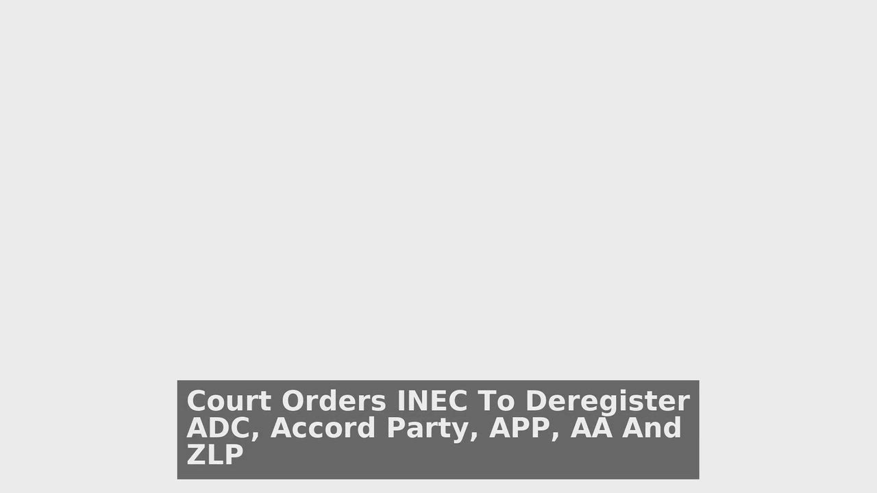 Top 10 Politics Nigeria headlines 🙄🚀 discussions:
1. Court Orders INEC To Deregister ADC, Accord P...