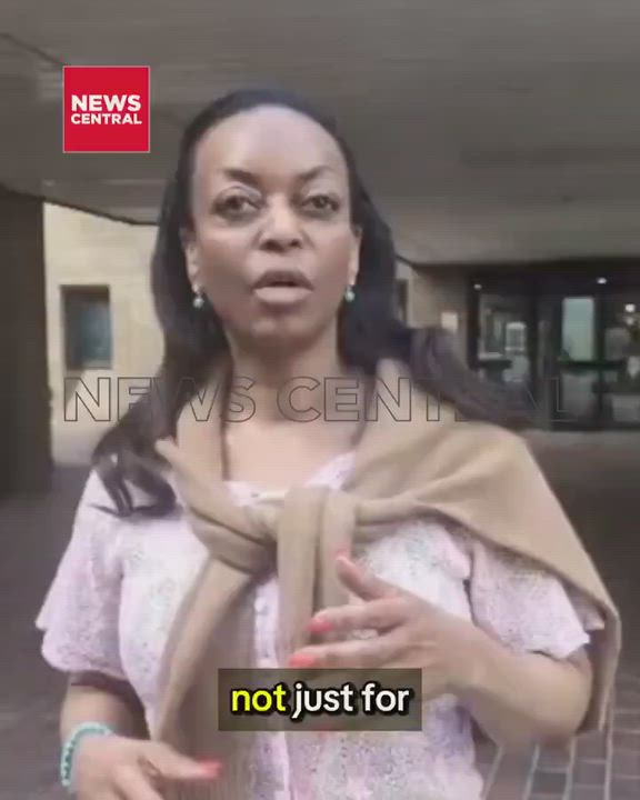 Former minister of petroleum Diezani Alison-Madueke talks to the press after UK court judgment exone...