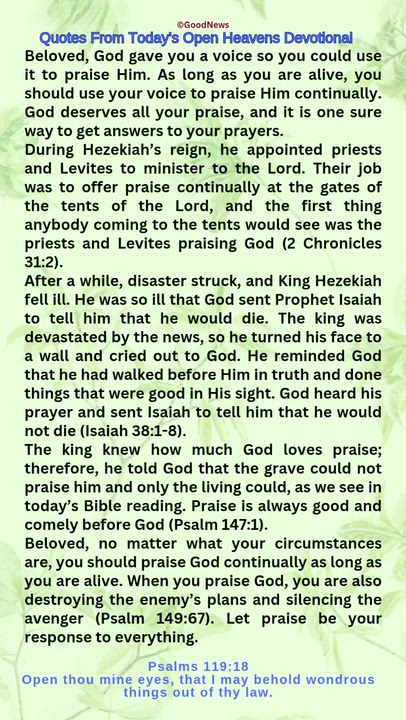 #QuoteFromTodaysOpenHeaven
Read through and follow the steps and action points. Be inspired, love Go...