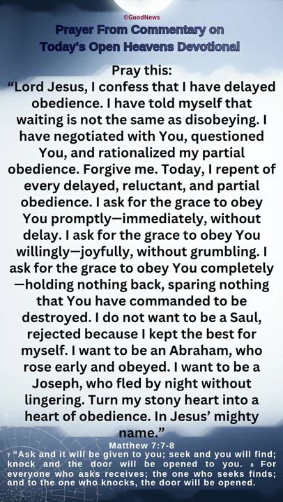#PrayerFromCommentaryOnTodaysOpenHeavensDevotionalbyPastorEAAdeboye 
1 John 5:14-15 Voice
We live in...
