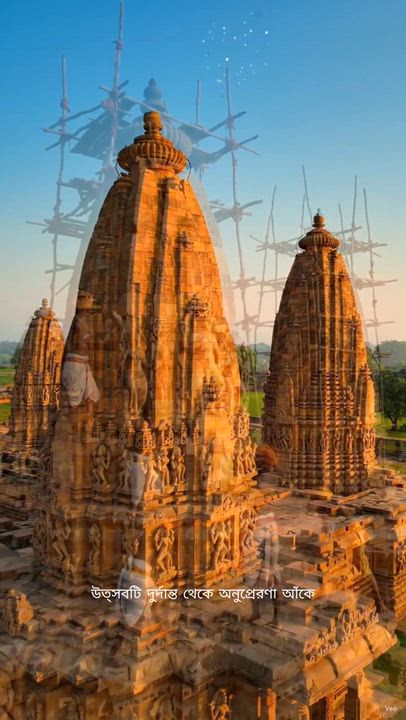 💃✨ Witness the magic of classical dance against the stunning backdrop of Khajuraho's ancient templ...