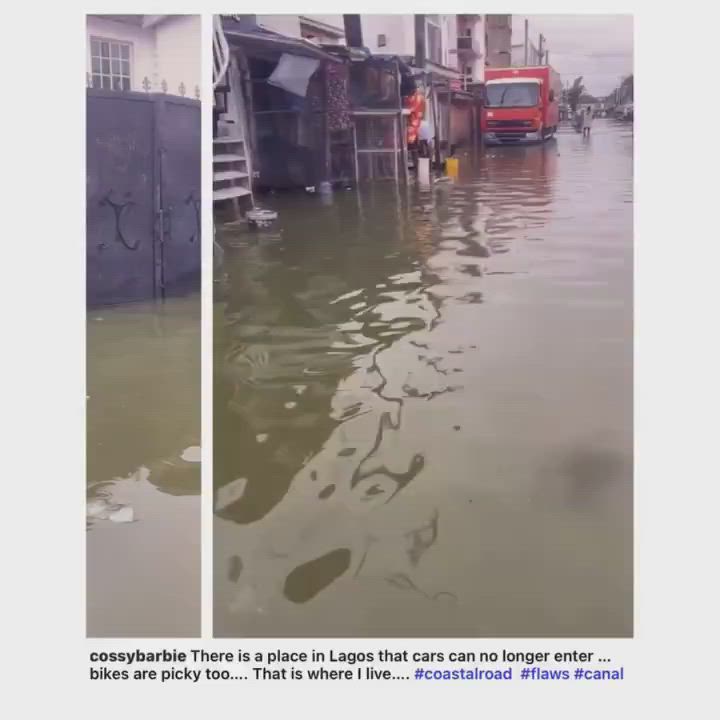 Cars can no longer enter my street in Lekki due to flood

~ Actress Cossy Ojiakor