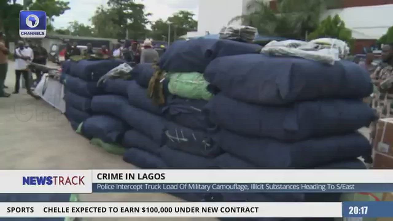 Police has  Intercepted a Truck Carrying 47 Sacks Of Military Camouflage In Lagos