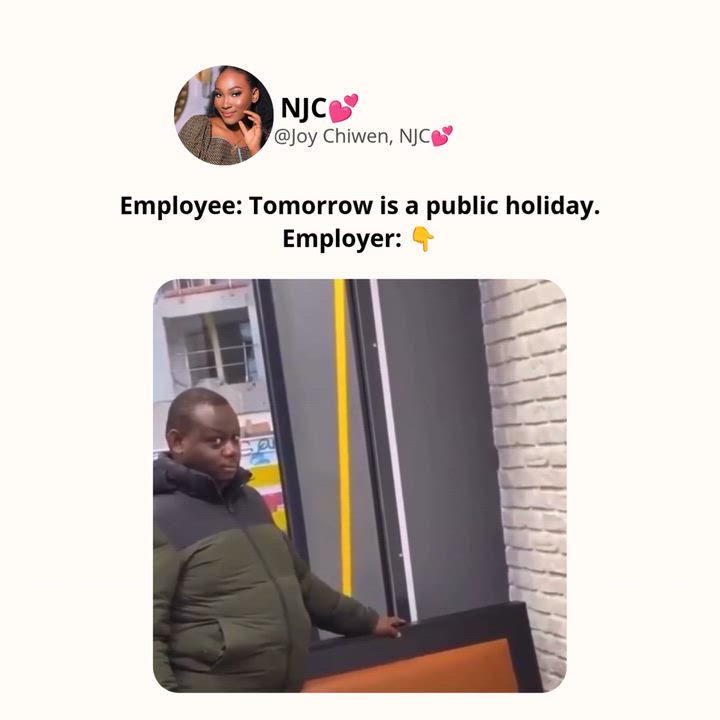 No holiday for you😂
Just get back to work😂😂#foryou #NJC💕 #everywhere #jojomemesss #Trending