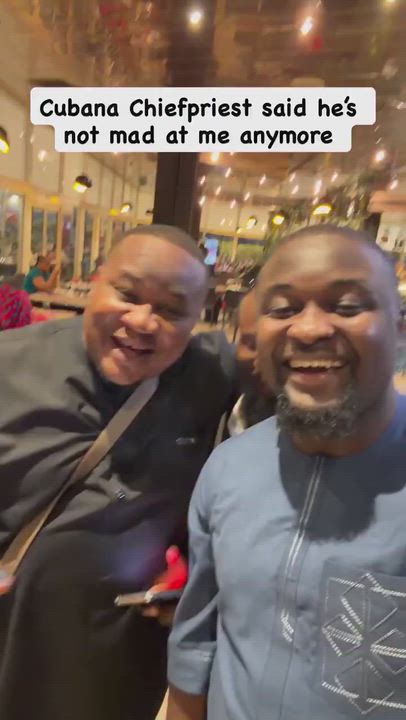 Cubana Chiefpriest meets lucky Udu and says he has forgiven him.